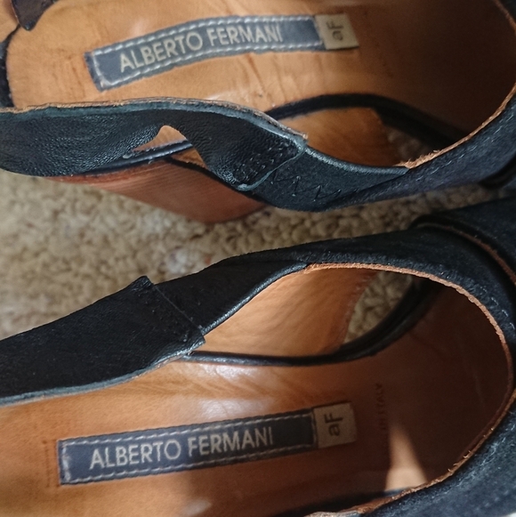Alberto Fermani Black suede Leather Heels size 37 - Picture 11 of 15